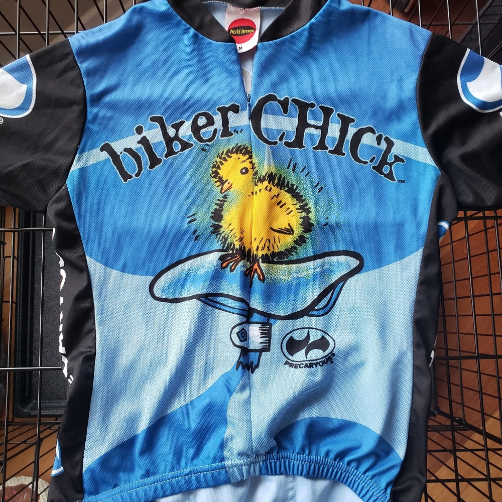 Biker jersey, short sleeve size small with pockets